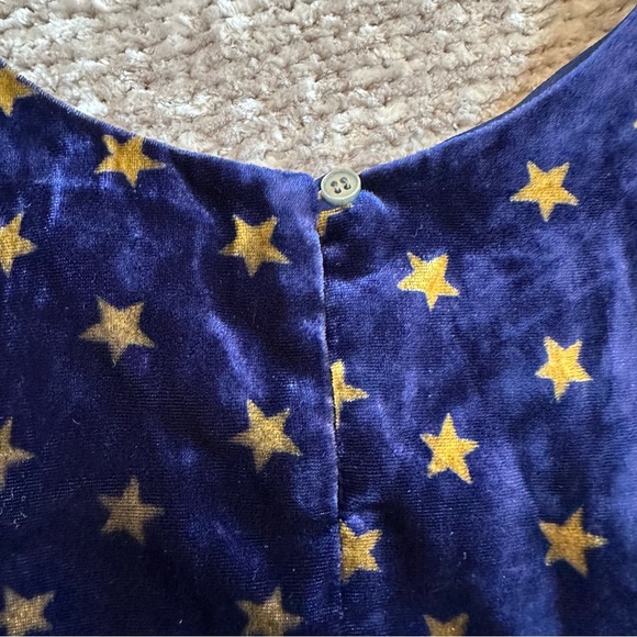 J.Crew Always Midnight Blue Velvet Star Print NWT - Picture 3 of 12